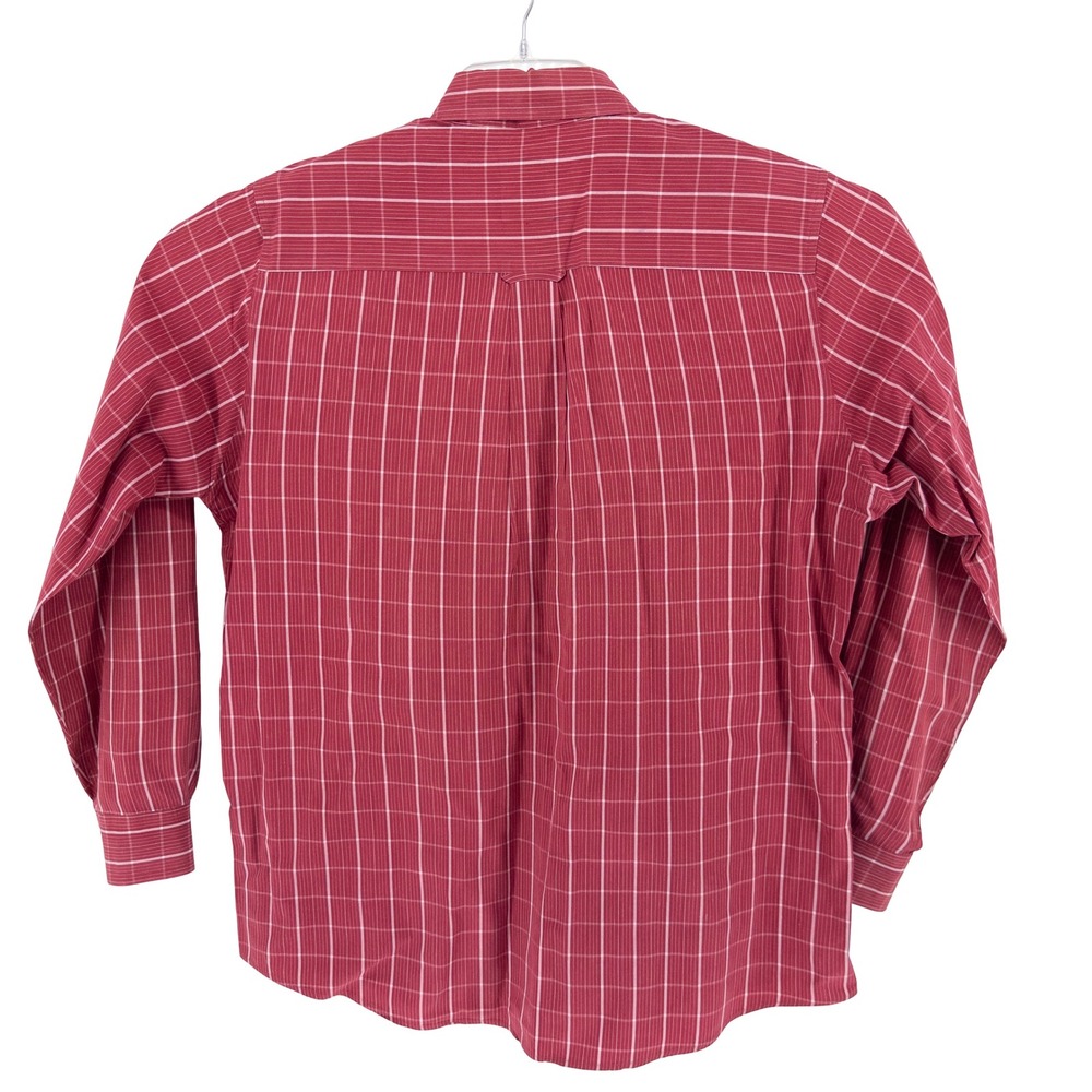 Antigua Arkansas Razorbacks Mens Large Button Down Shirt Red Plaid College NCAA - Picture 5 of 8